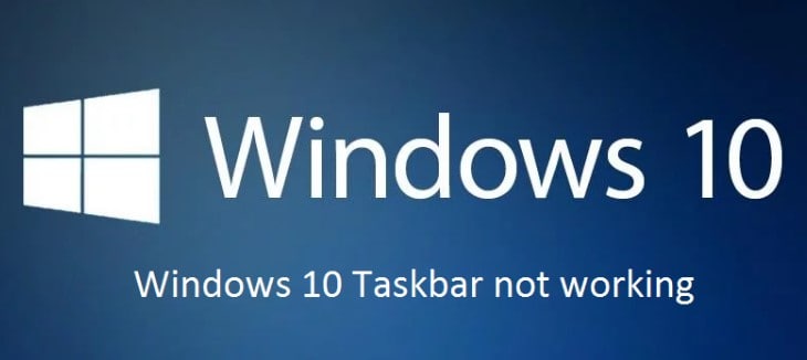 win 10 taskbar not working